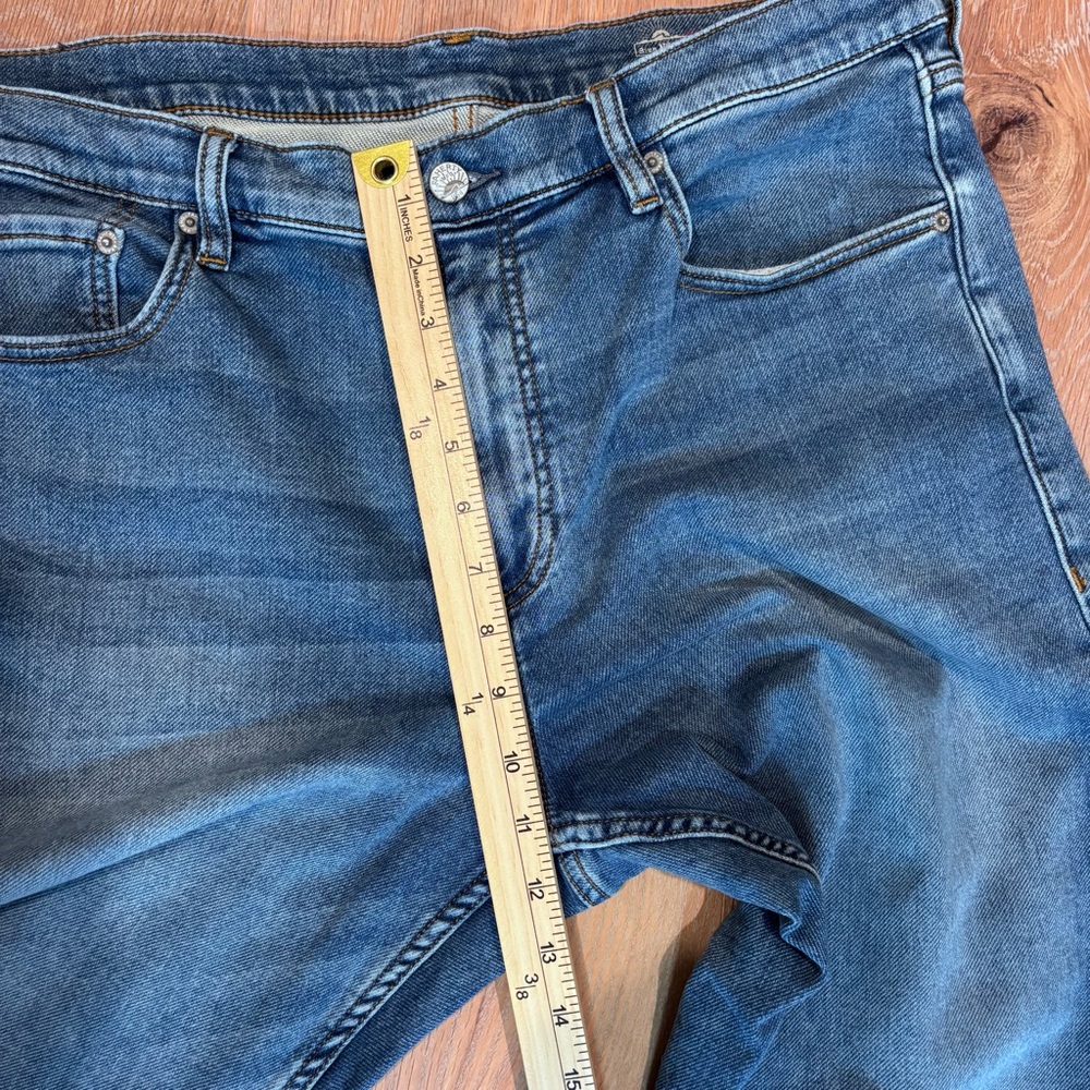 Men's Faherty Brand Stretch Terry 5 Pocket Pant in Indigo Ocean Wash | 38/32 - Picture 6 of 9